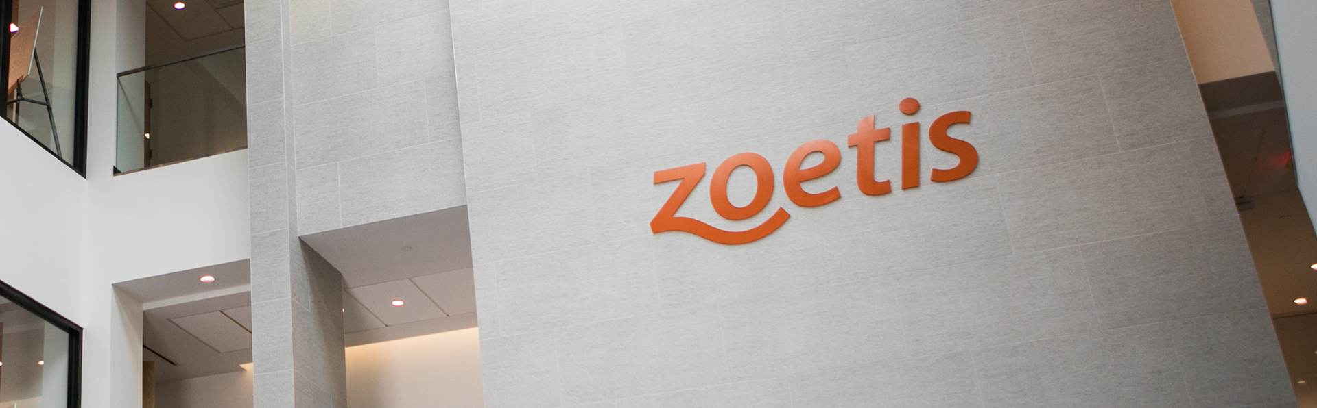 Zoetis logo in corporate office